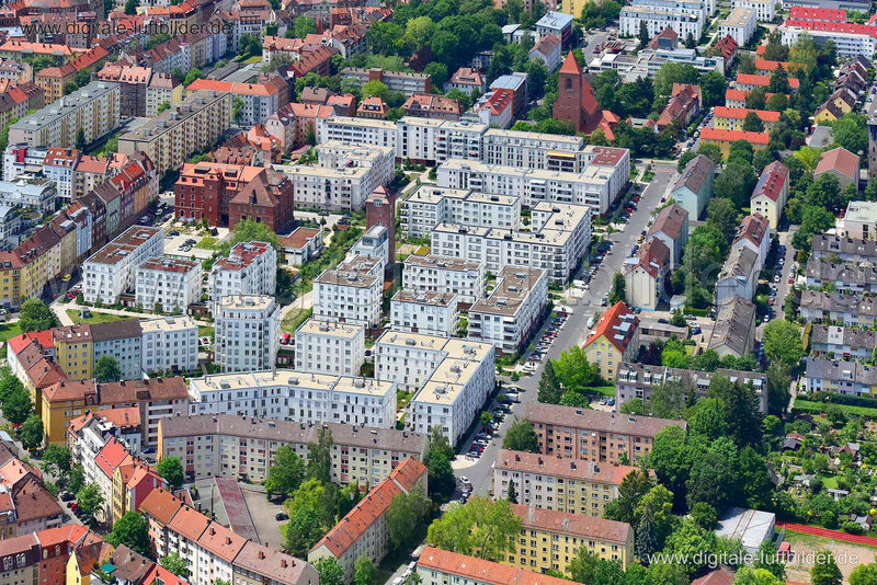 Luftaufnahme Nordstadtgärten in Nürnberg | Mittelfranken, Bayern