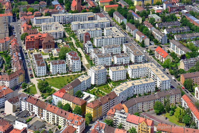 Luftaufnahme Nordstadtgärten in Nürnberg | Mittelfranken, Bayern