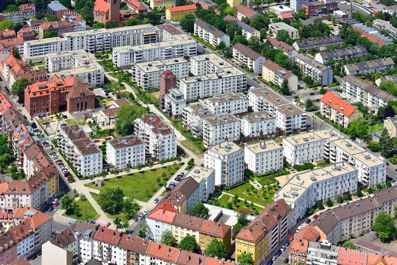 Luftaufnahme Nordstadtgärten in Nürnberg | Mittelfranken, Bayern