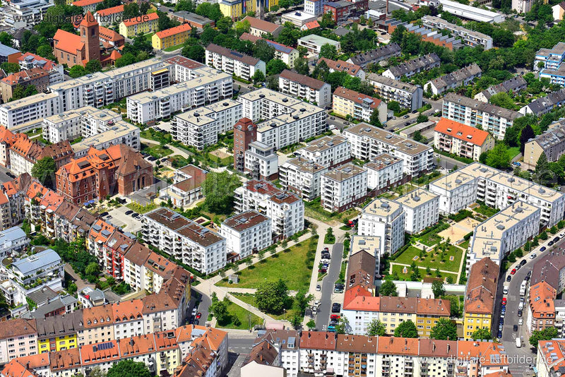 Luftaufnahme Nordstadtgärten in Nürnberg | Mittelfranken, Bayern