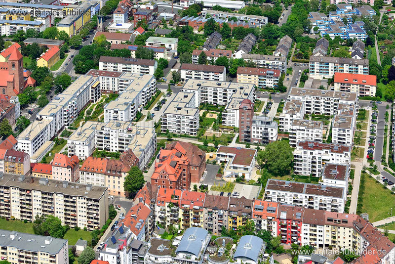 Luftaufnahme Nordstadtgärten in Nürnberg | Mittelfranken, Bayern