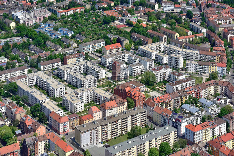 Luftaufnahme Nordstadtgärten in Nürnberg | Mittelfranken, Bayern