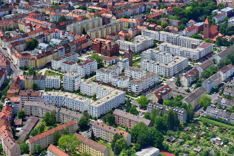 Luftaufnahme Nordstadtgärten in Nürnberg | Mittelfranken, Bayern