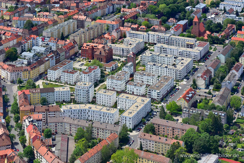 Luftaufnahme Nordstadtgärten in Nürnberg | Mittelfranken, Bayern