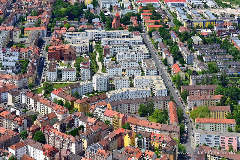 Luftaufnahme Nordstadtgärten in Nürnberg | Mittelfranken, Bayern