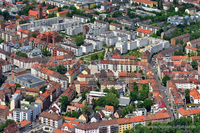 Luftaufnahme Nordstadtgärten in Nürnberg | Mittelfranken, Bayern