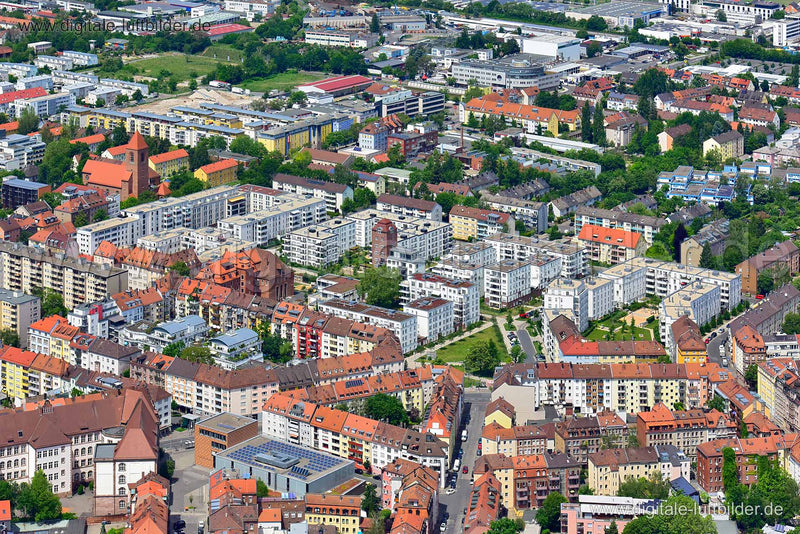 Luftaufnahme Nordstadtgärten in Nürnberg | Mittelfranken, Bayern