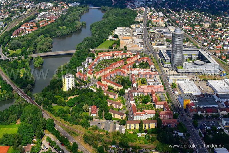Luftaufnahme Ostendstraße in Nürnberg | Mittelfranken, Bayern