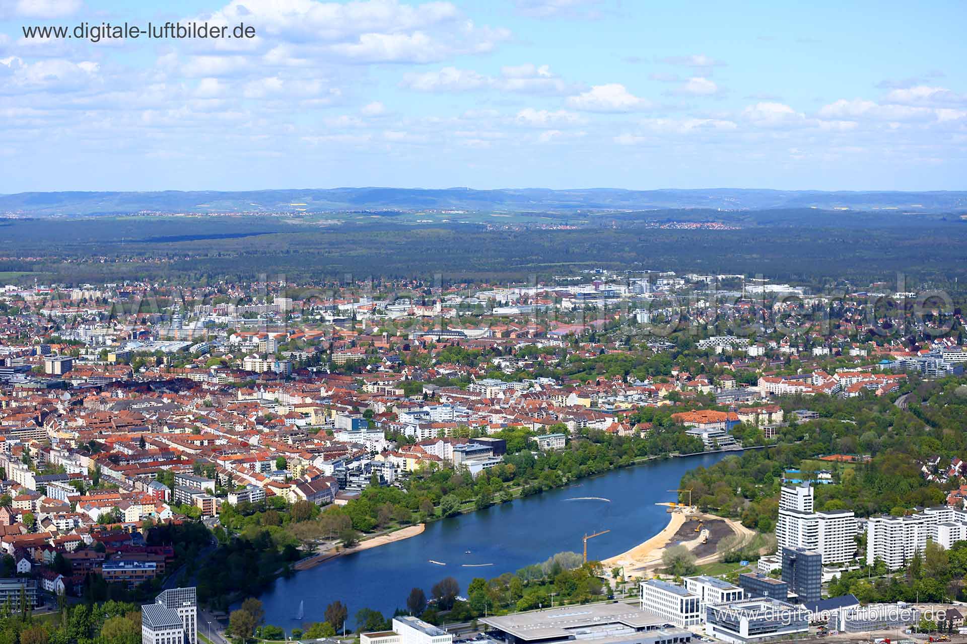 Luftaufnahme Panorama in Nürnberg | Mittelfranken, Bayern