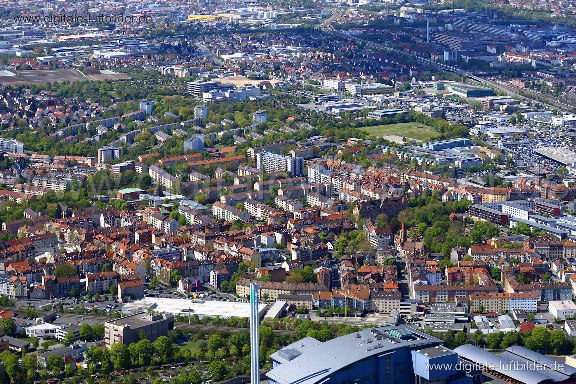 Luftbild Panorama, Nürnberg