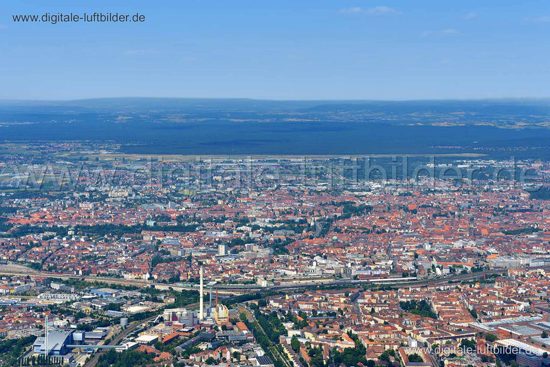 Luftaufnahme Panorama in Nürnberg | Mittelfranken, Bayern