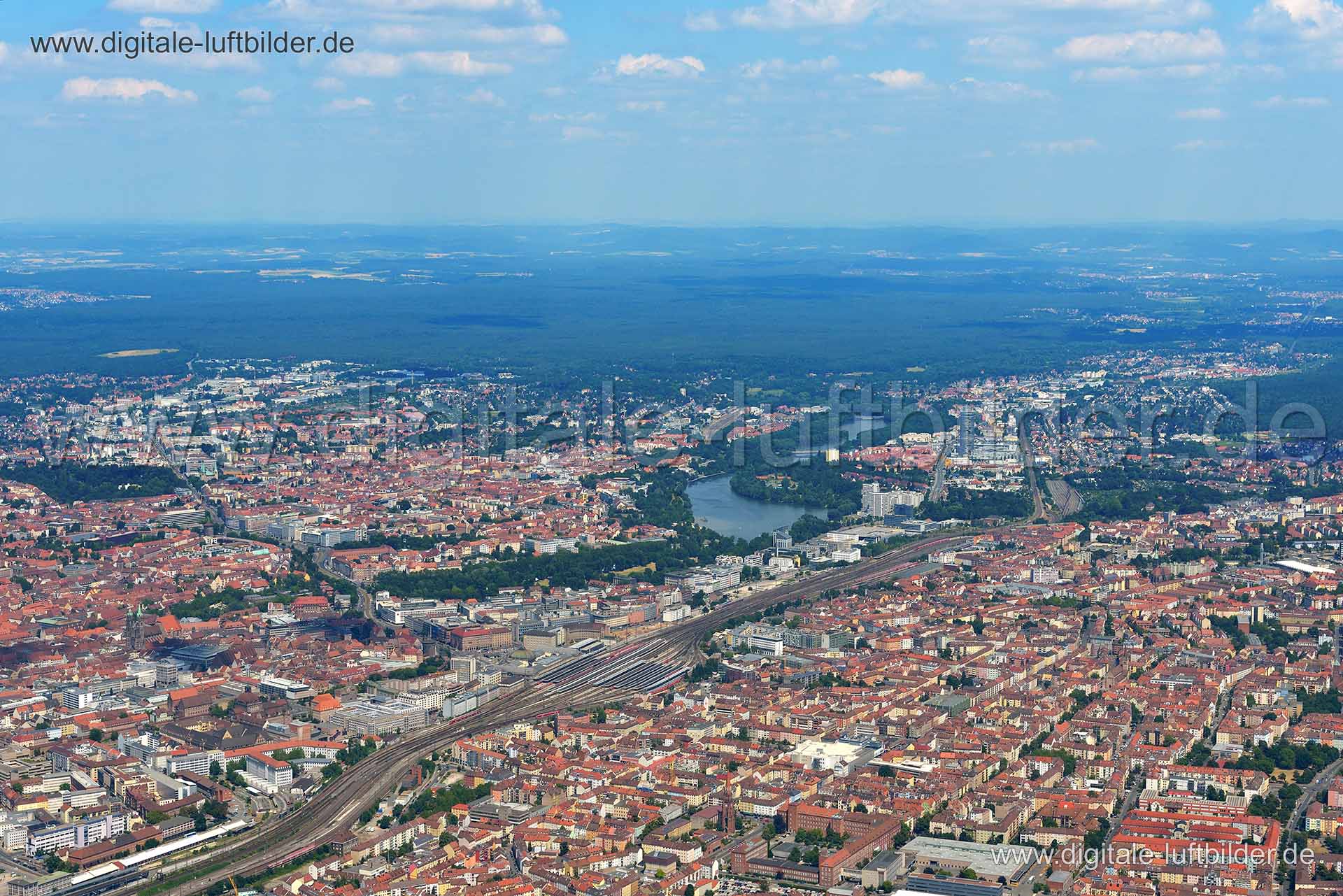 Luftaufnahme Panorama in Nürnberg | Mittelfranken, Bayern