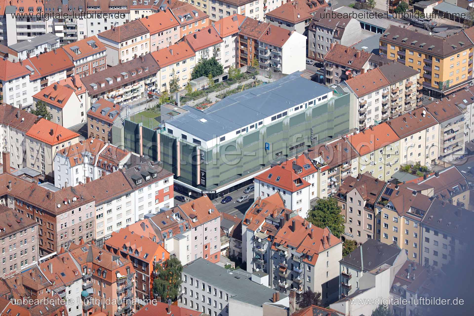 Luftaufnahme Parkhaus Südstadt in Nürnberg | Mittelfranken, Bayern