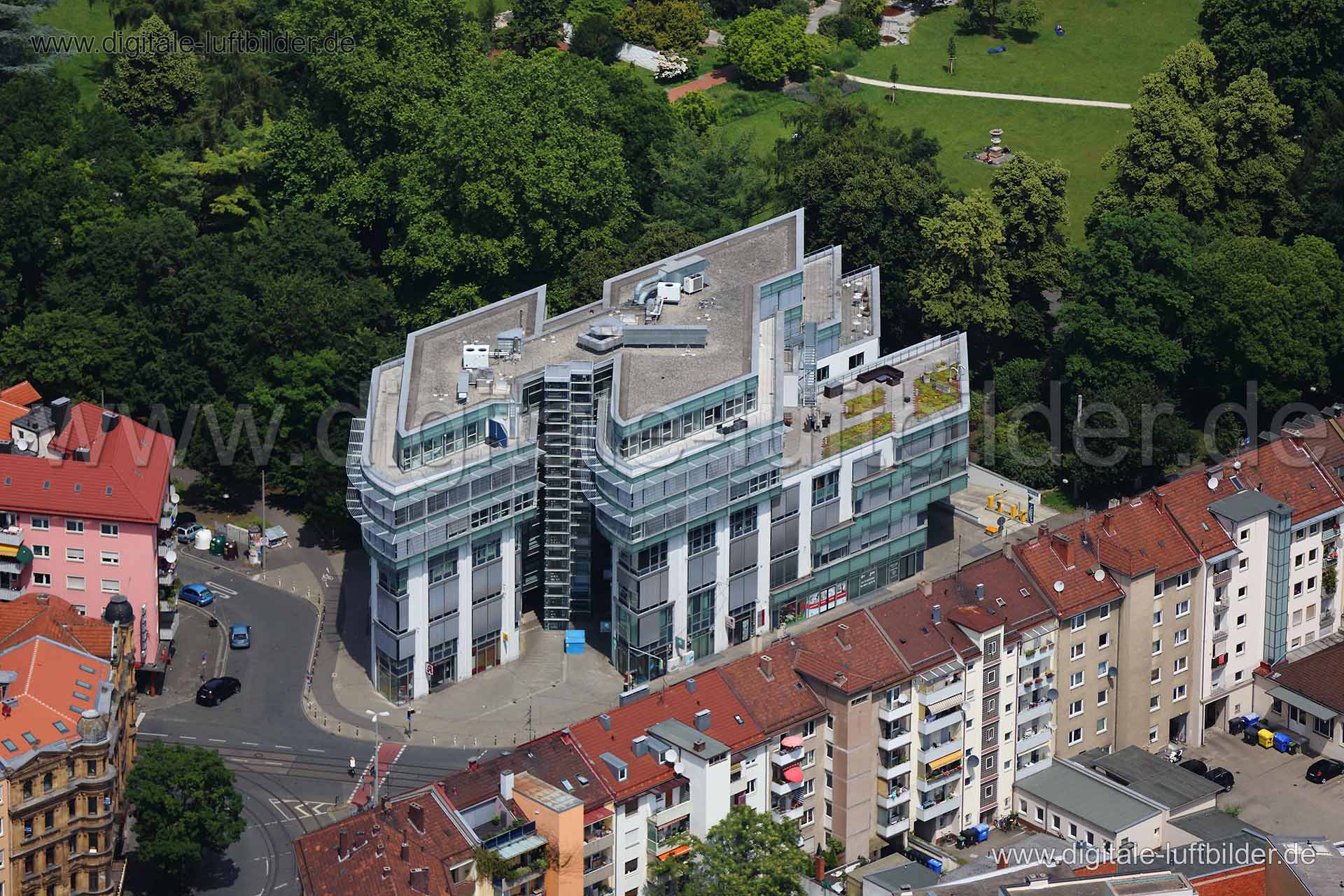 Luftaufnahme Parkside am Stadtpark in Nürnberg | Mittelfranken, Bayern