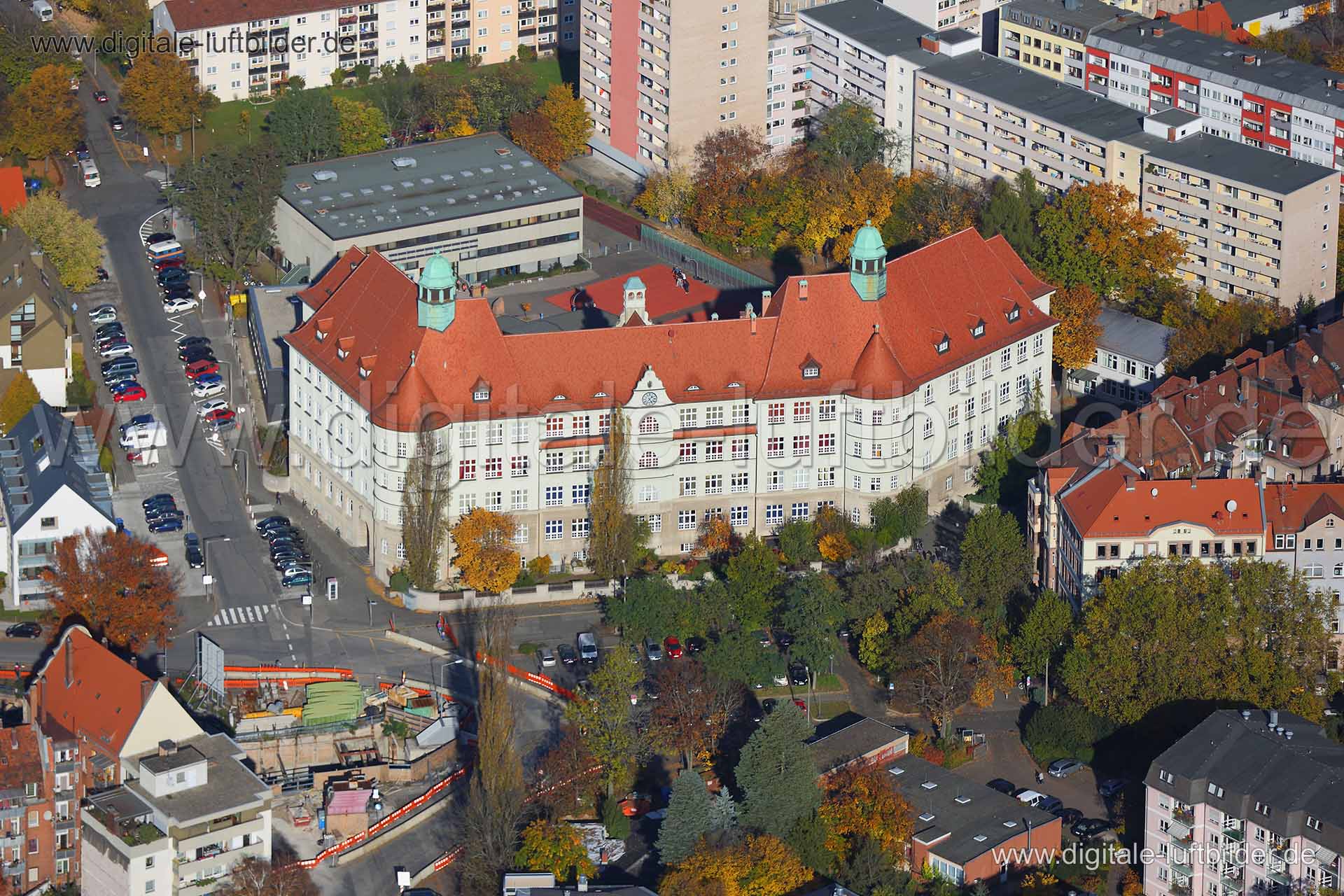 Luftaufnahme Peter-Vischer-Schule in Nürnberg | Mittelfranken, Bayern