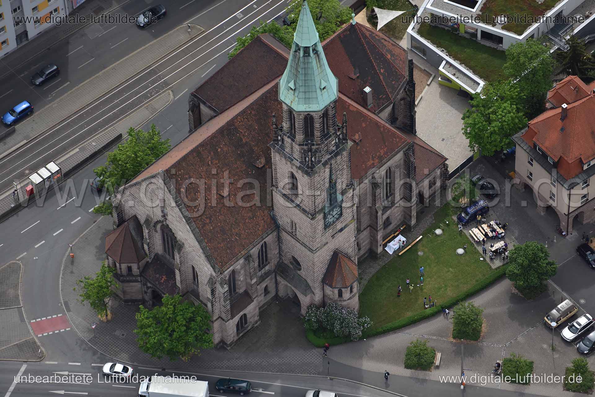 Luftbild Peterskirche, Nürnberg