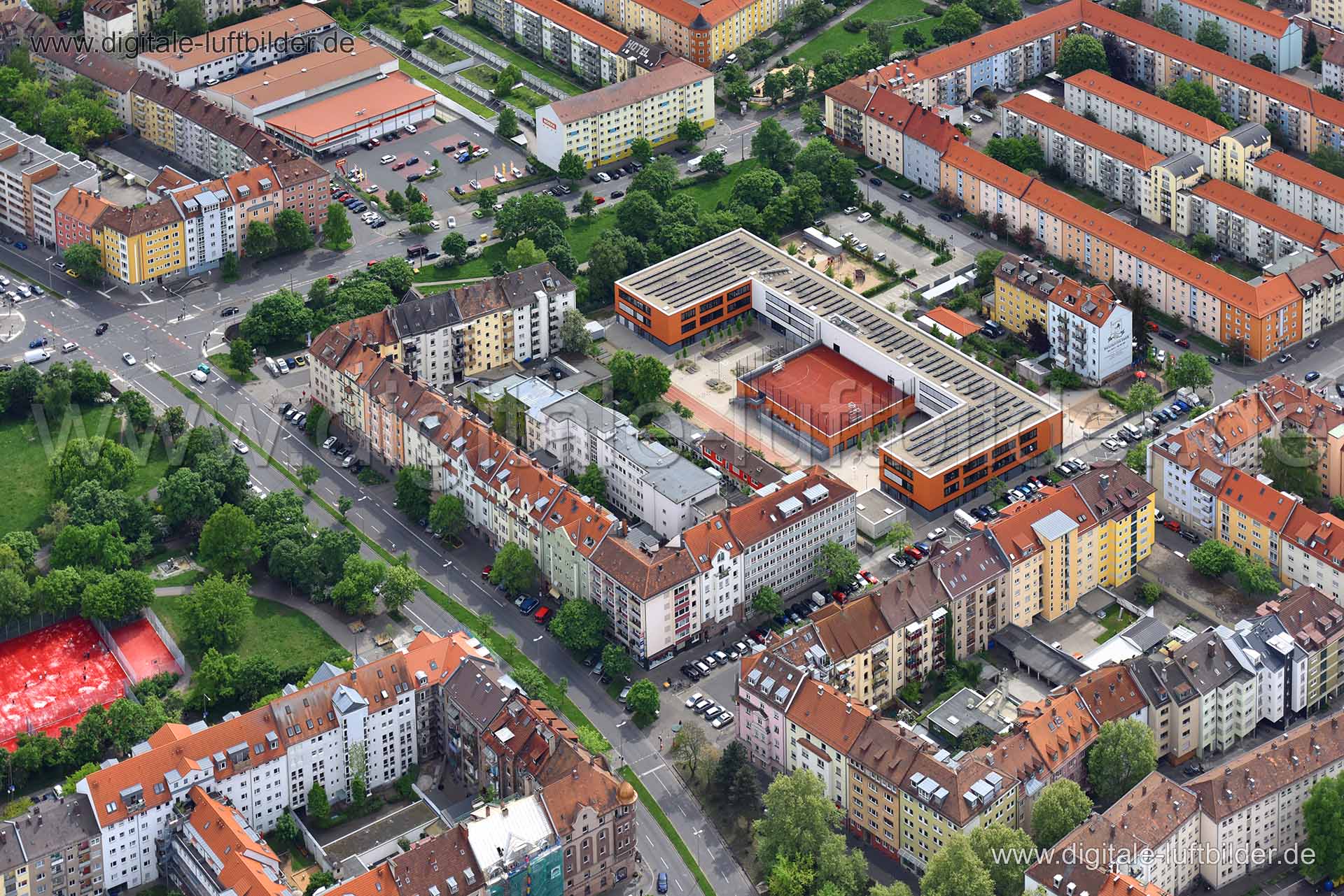 Luftaufnahme Pillenreuther Straße in Nürnberg | Mittelfranken, Bayern