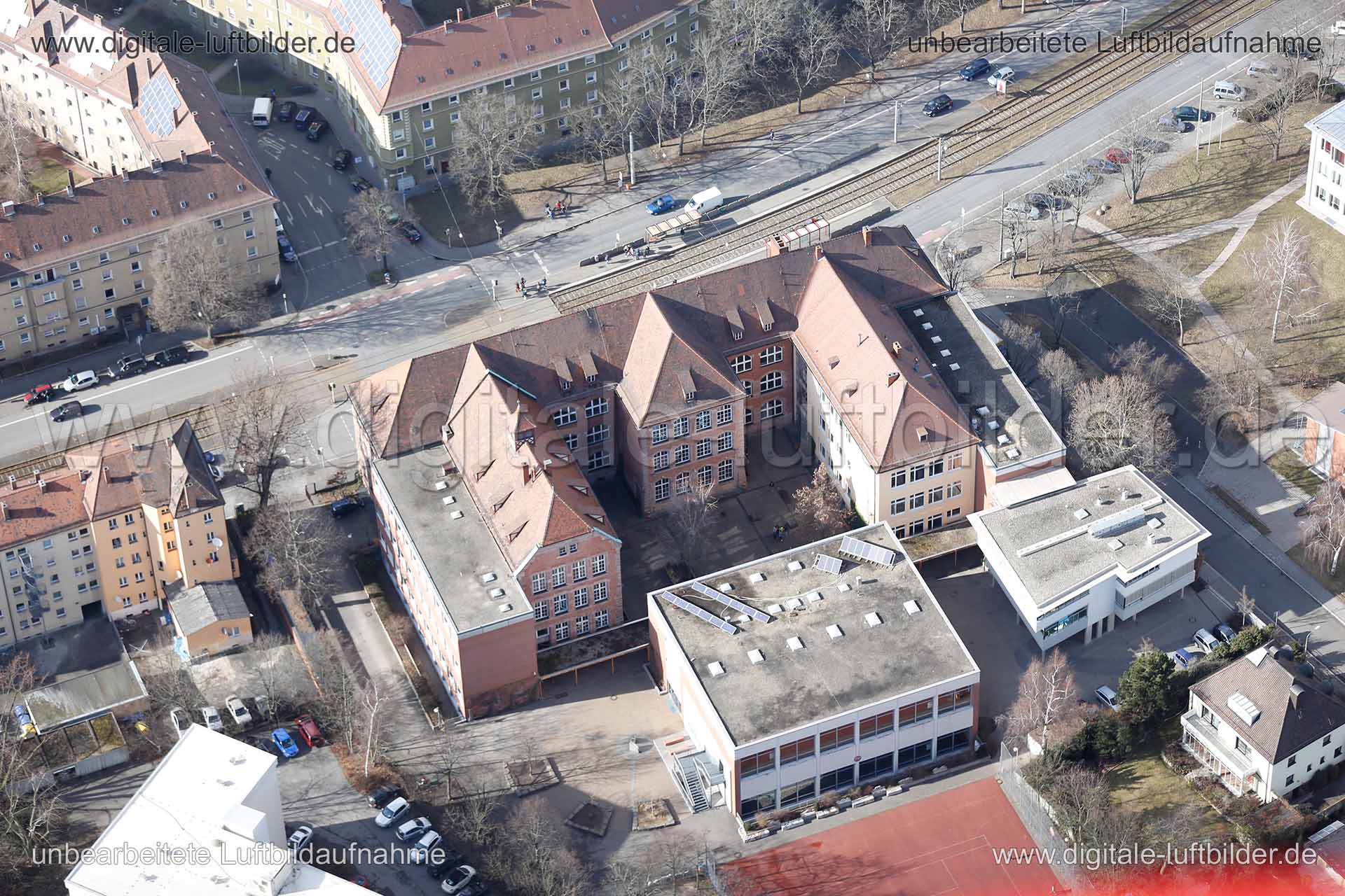 Luftaufnahme Pirckheimer Gymnasium in Nürnberg | Mittelfranken, Bayern