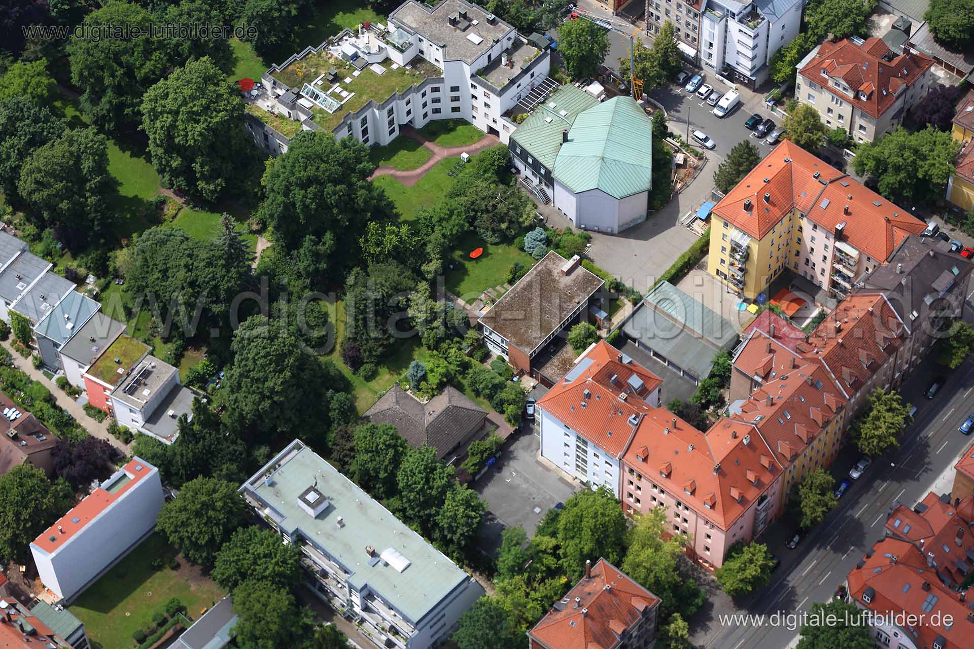 Luftaufnahme Pirckheimerstraße in Nürnberg | Mittelfranken, Bayern