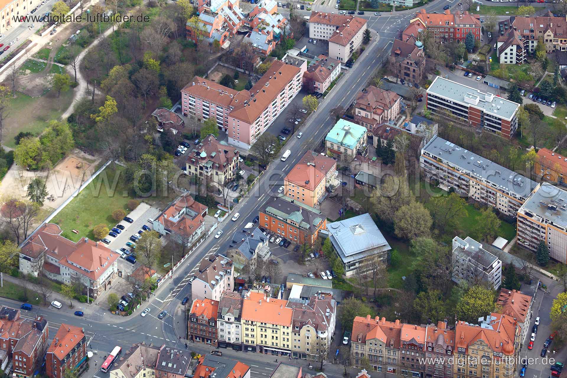 Luftaufnahme Pirckheimerstraße in Nürnberg | Mittelfranken, Bayern