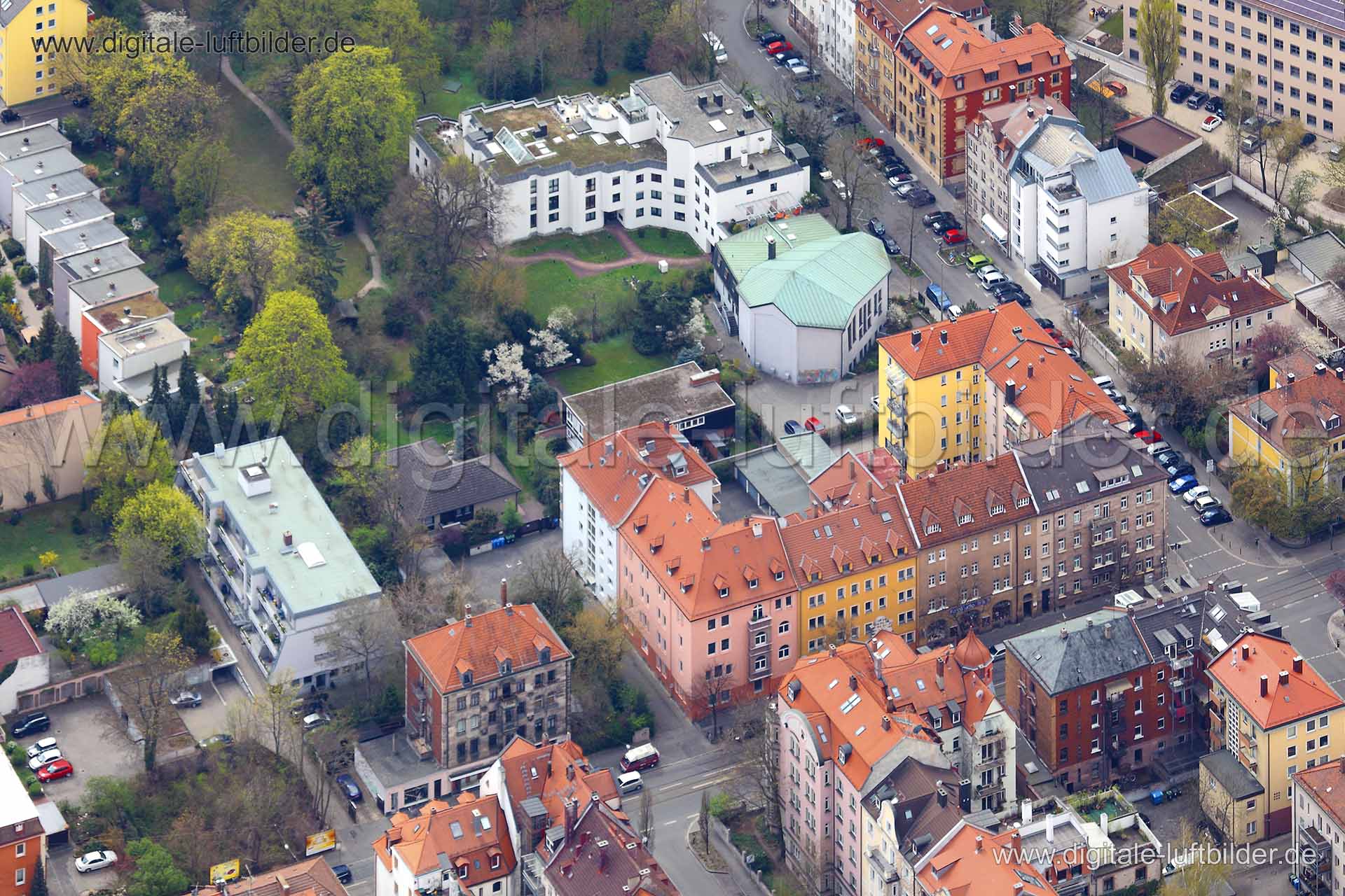 Luftaufnahme Pirckheimerstraße in Nürnberg | Mittelfranken, Bayern