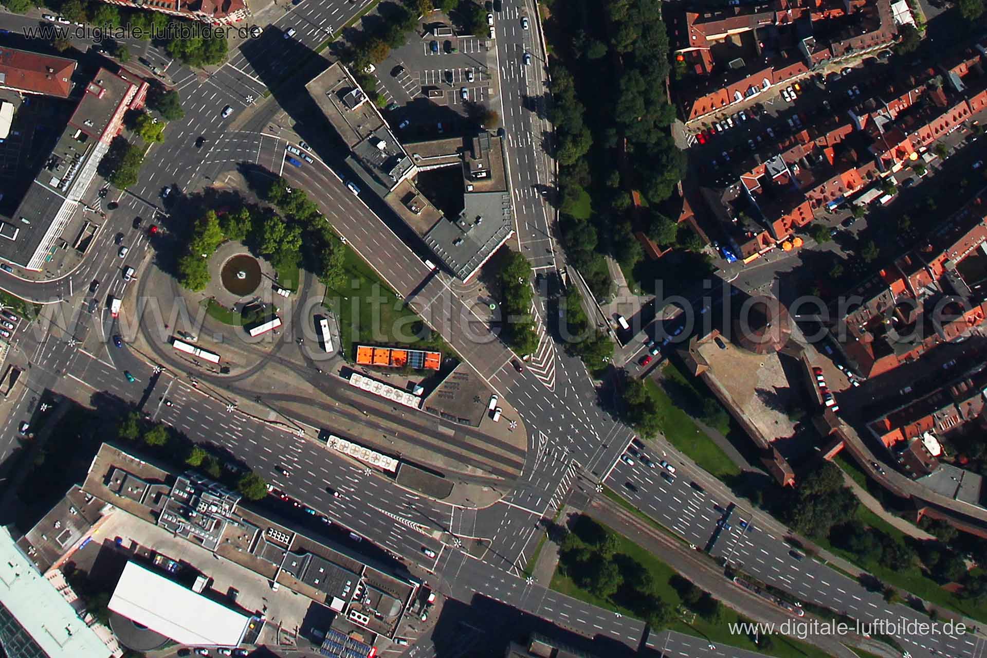 Luftaufnahme Plärrer in Nürnberg | Mittelfranken, Bayern