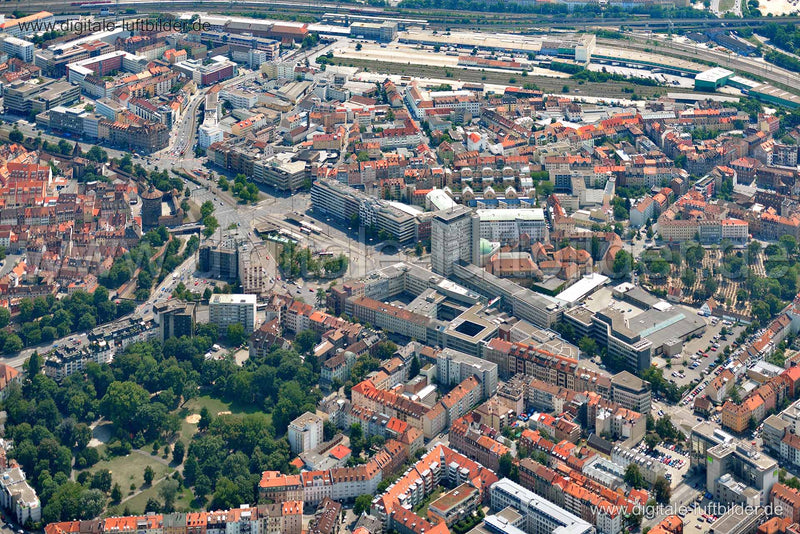 Luftaufnahme Plärrer in Nürnberg | Mittelfranken, Bayern