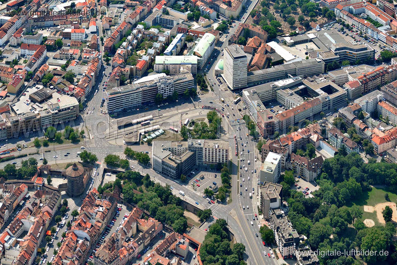 Luftaufnahme Plärrer in Nürnberg | Mittelfranken, Bayern