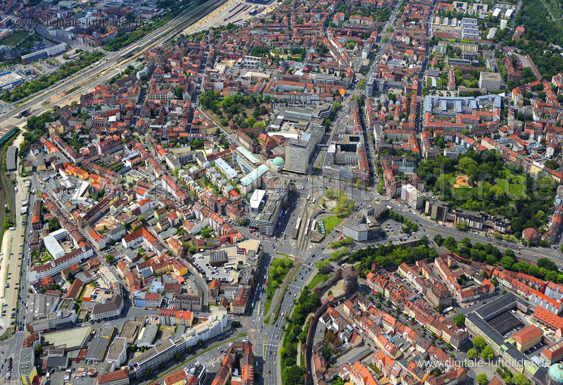 Luftaufnahme Plärrer & Gostenhof in Nürnberg | Mittelfranken, Bayern