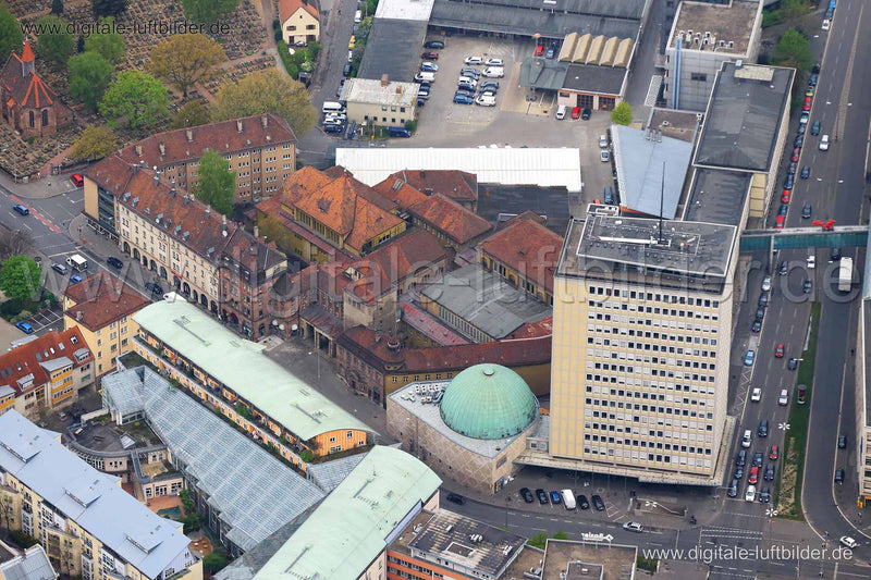 Luftaufnahme Plärrer Volksbad in Nürnberg | Mittelfranken, Bayern