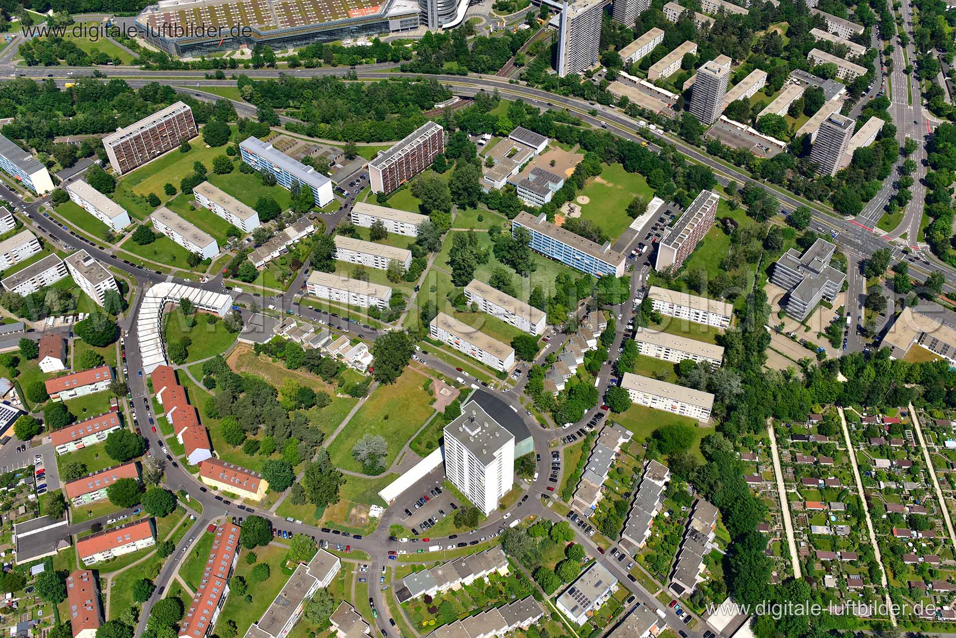 Luftaufnahme Planetenring in Nürnberg | Mittelfranken, Bayern