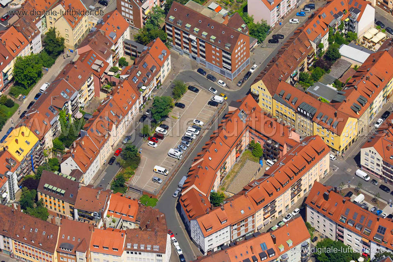 Luftaufnahme Platnersgasse in Nürnberg | Mittelfranken, Bayern