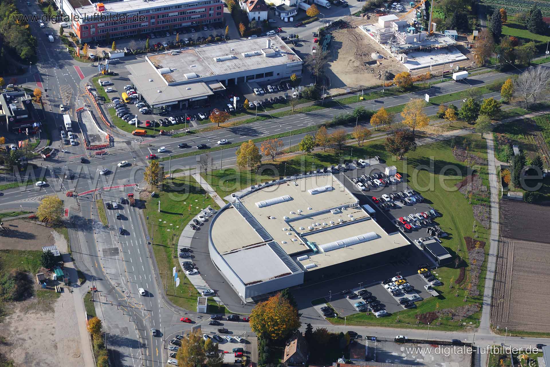 Luftaufnahme Porsche Zentrum in Nürnberg | Mittelfranken, Bayern