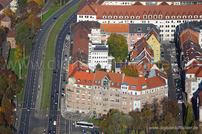 Luftaufnahme Prinzregentenufer in Nürnberg | Mittelfranken, Bayern