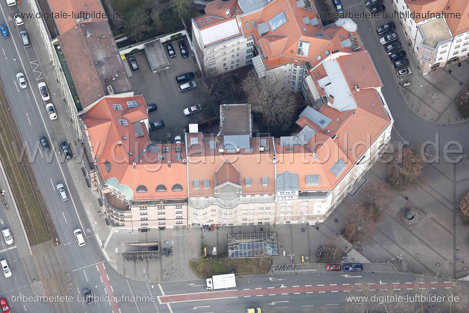 Luftaufnahme Prinzregentenufer in Nürnberg | Mittelfranken, Bayern