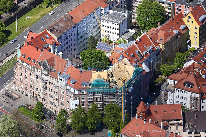 Luftaufnahme Prinzregentenufer in Nürnberg | Mittelfranken, Bayern