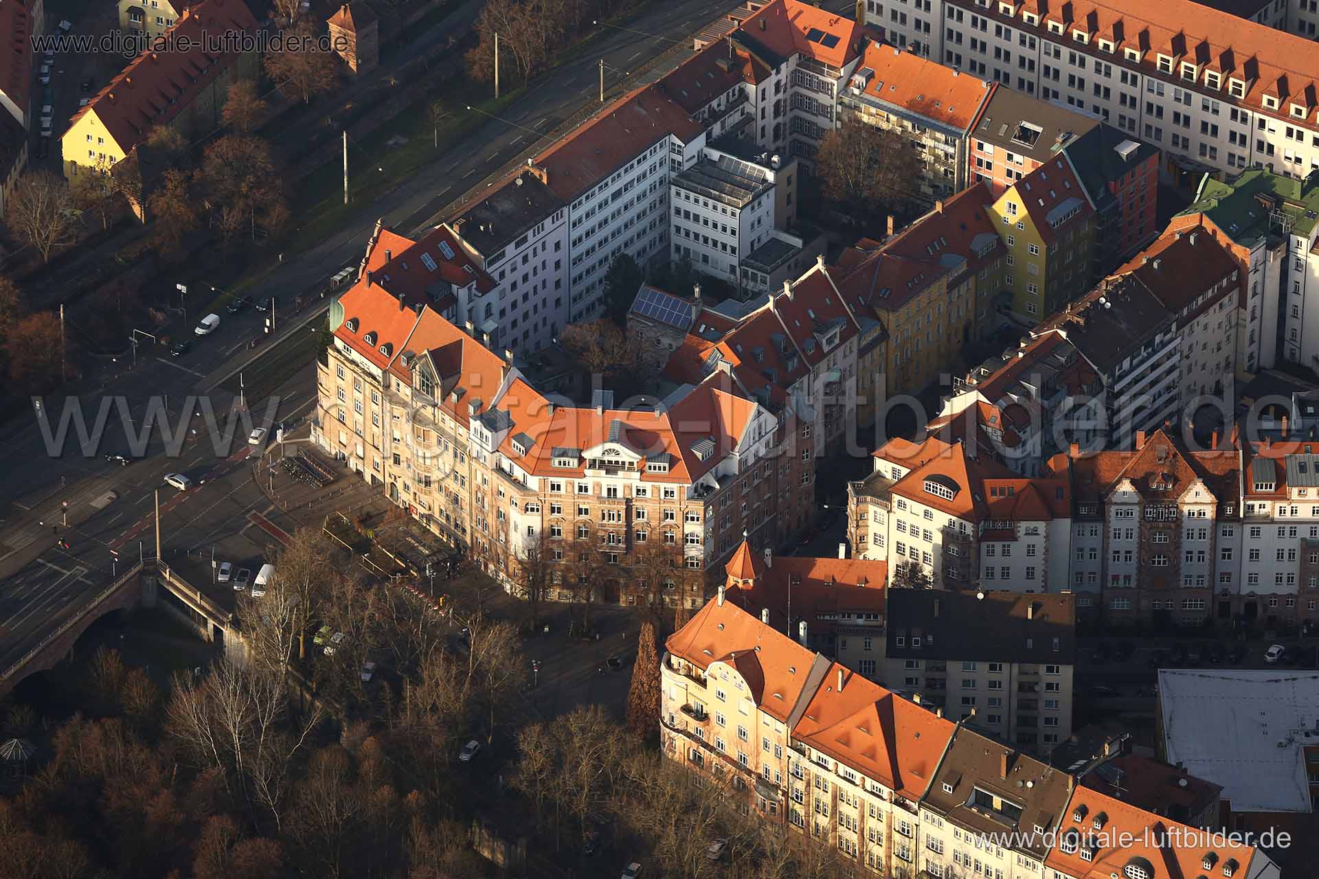 Luftaufnahme Prinzregentenufer in Nürnberg | Mittelfranken, Bayern