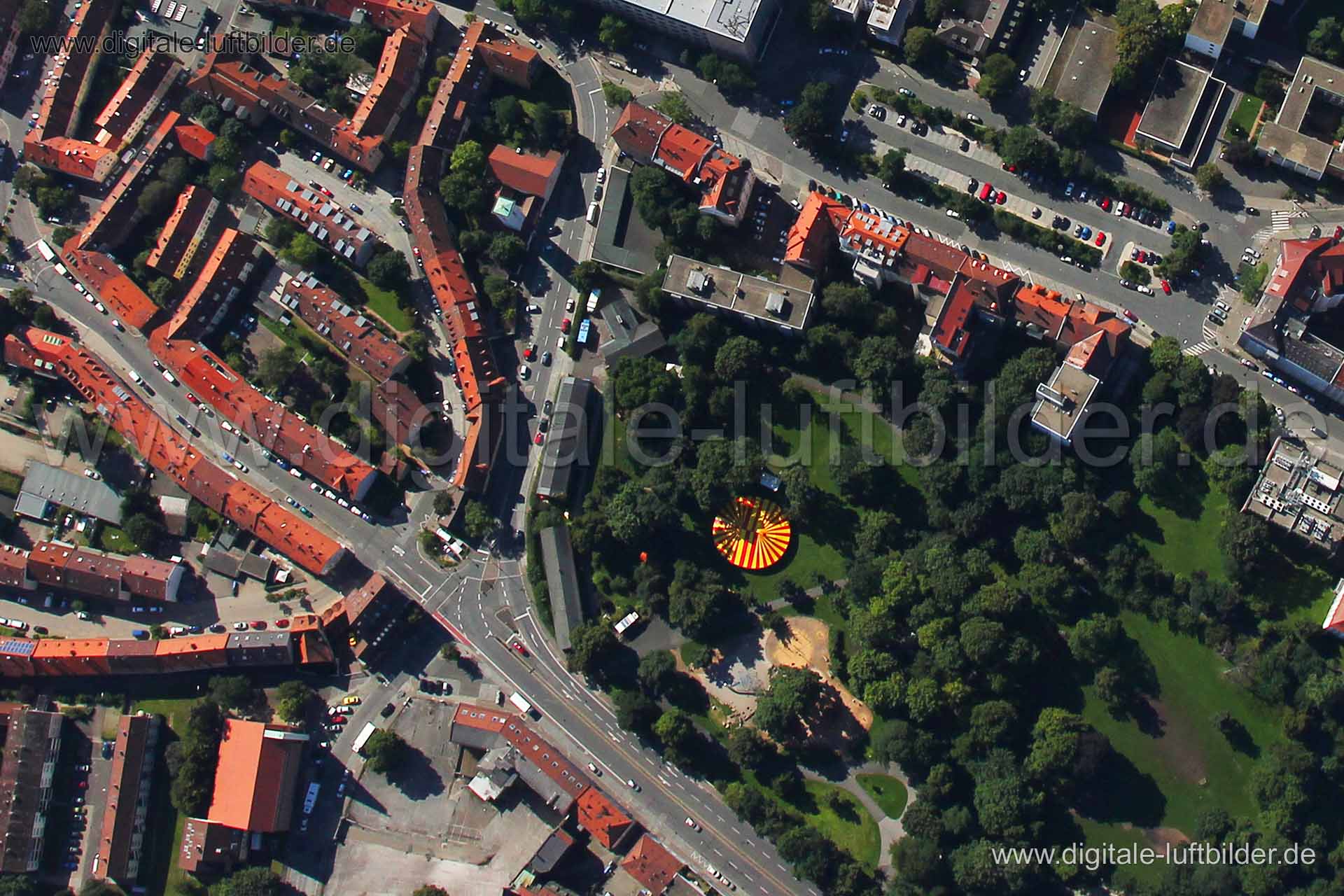 Luftaufnahme Prinzregentenufer in Nürnberg | Mittelfranken, Bayern