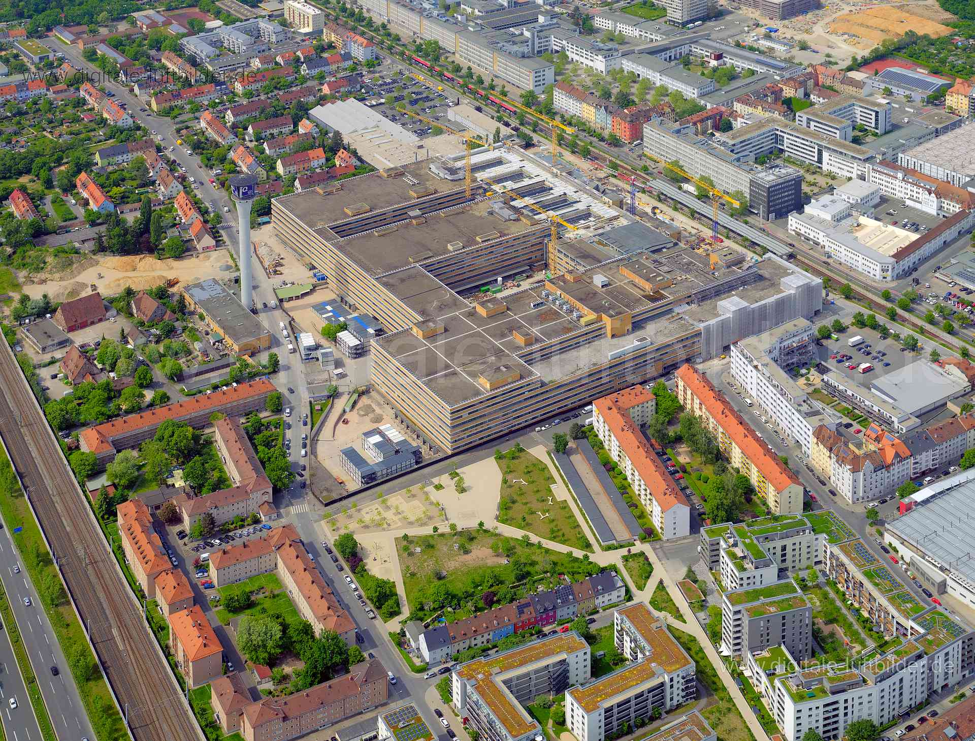 Luftaufnahme Quelle-Park in Nürnberg | Mittelfranken, Bayern