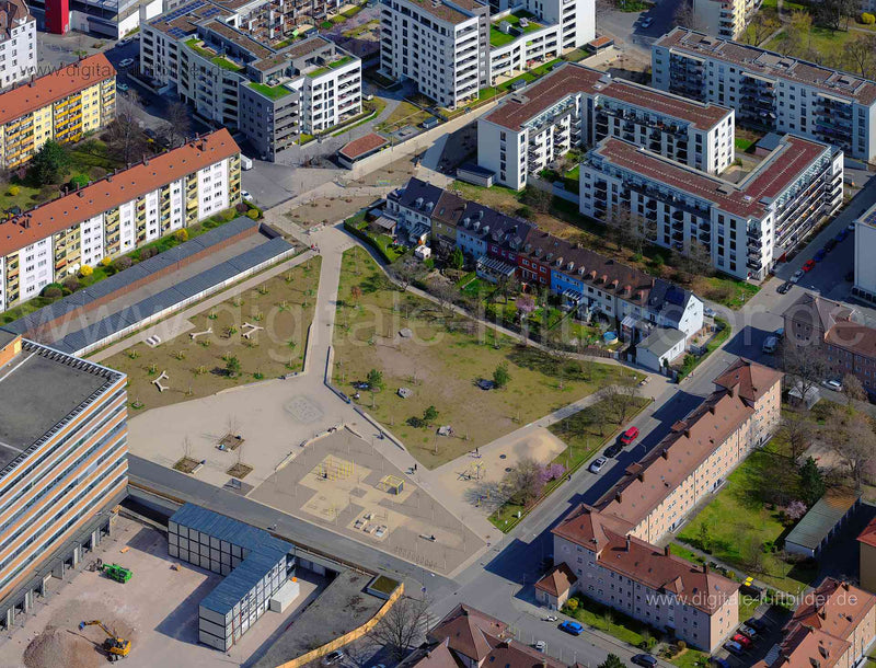 Luftaufnahme Quelle Park in Nürnberg | Mittelfranken, Bayern