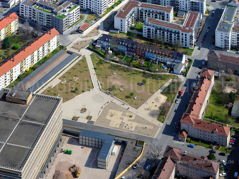 Luftaufnahme Quelle Park in Nürnberg | Mittelfranken, Bayern