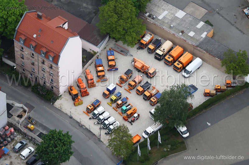 Luftaufnahme Räumfahrzeuge in Nürnberg | Mittelfranken, Bayern