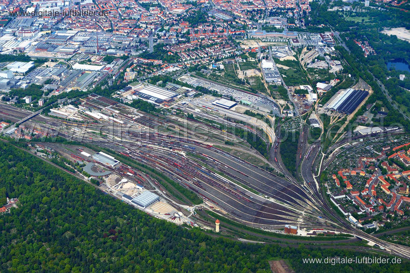 Luftaufnahme Rangierbahnhof in Nürnberg | Mittelfranken, Bayern