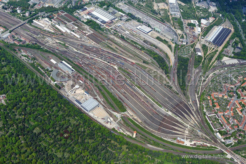 Luftaufnahme Rangierbahnhof in Nürnberg | Mittelfranken, Bayern