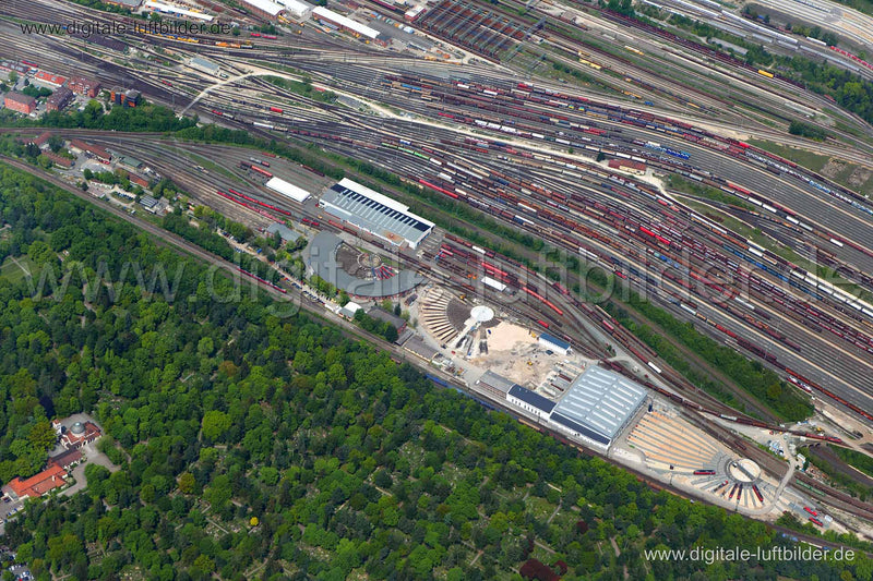 Luftaufnahme Rangierbahnhof in Nürnberg | Mittelfranken, Bayern