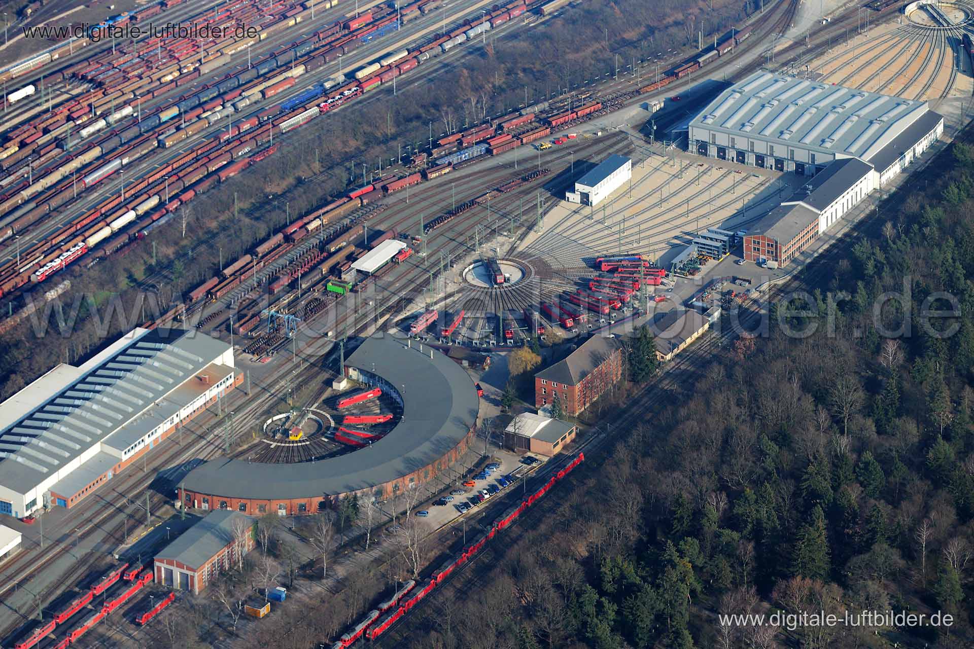 Luftbild Rangierbahnhof, Nürnberg
