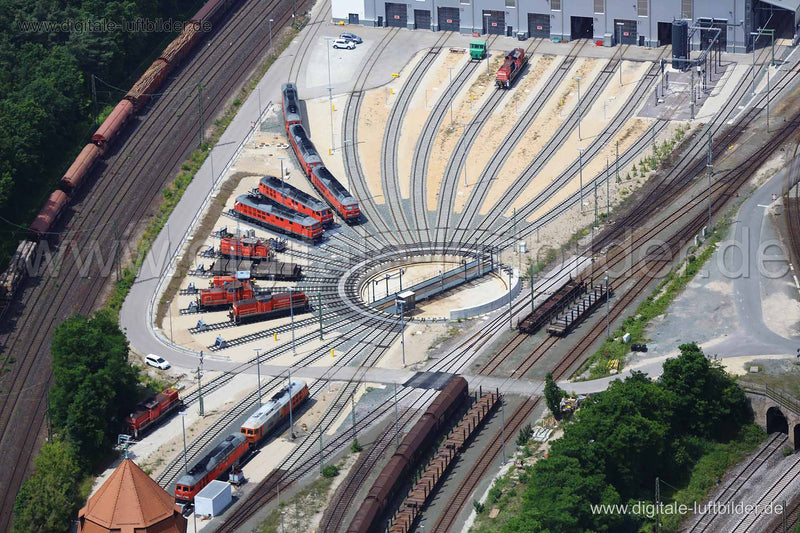 Luftaufnahme Rangierbahnhof in Nürnberg | Mittelfranken, Bayern