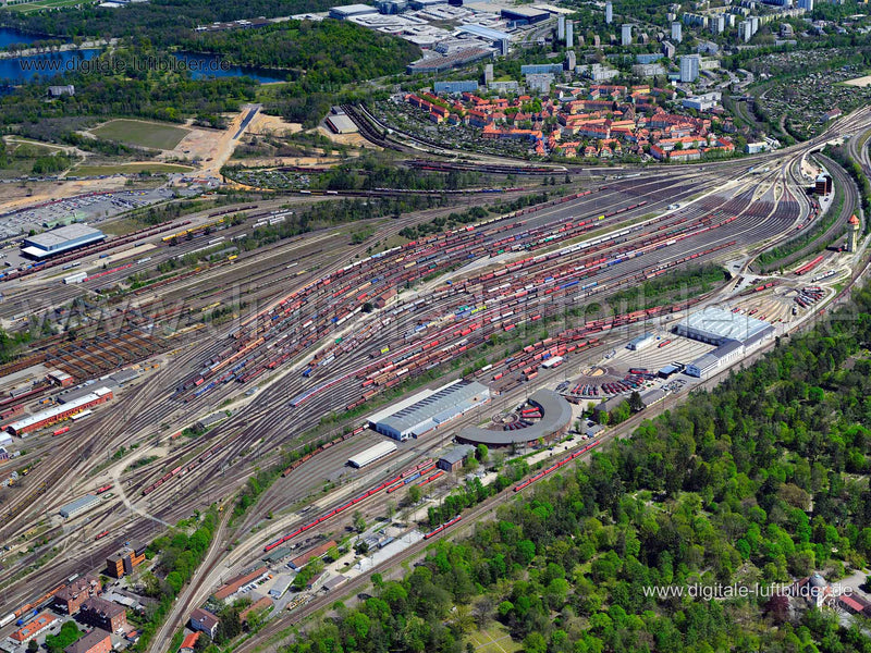 Luftaufnahme Rangierbahnhof in Nürnberg | Mittelfranken, Bayern