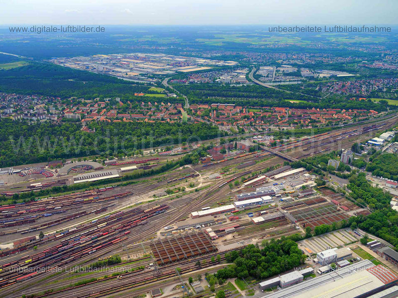 Luftaufnahme Rangierbahnhof in Nürnberg | Mittelfranken, Bayern