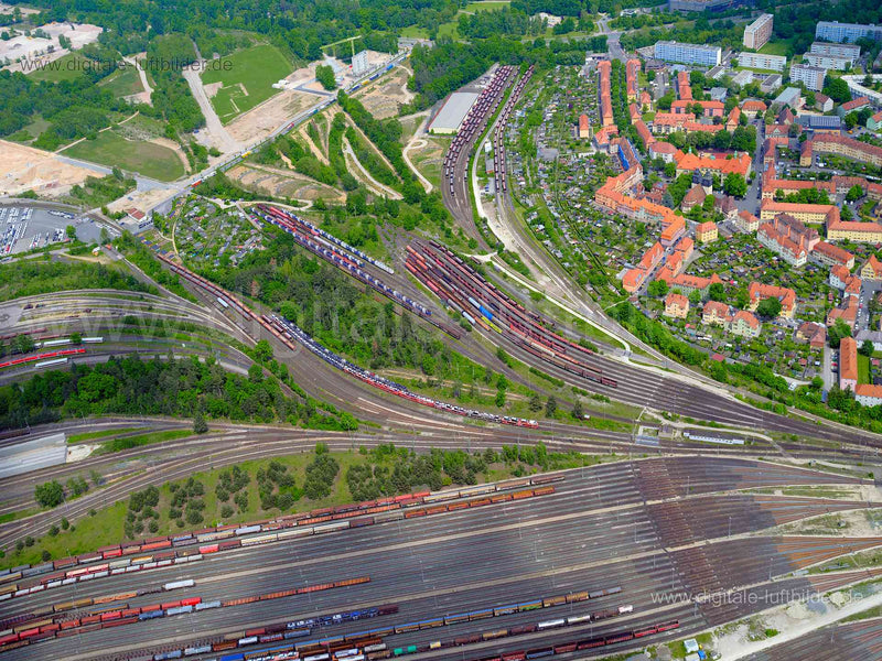 Luftaufnahme Rangierbahnhof in Nürnberg | Mittelfranken, Bayern